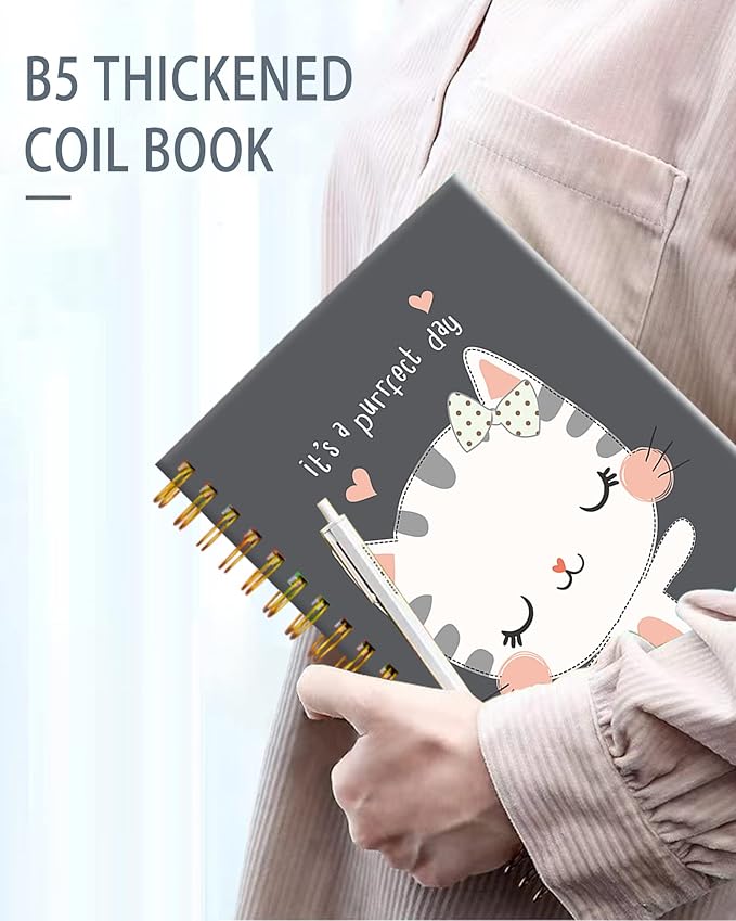 iampanda Spiral Journal Notebook, Strong Twin-Wire Binding - Image 4