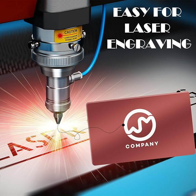 weparmeety 100 Pcs Metal Engraving Blanks Aluminum Sheet Laser Engraving - Image 2