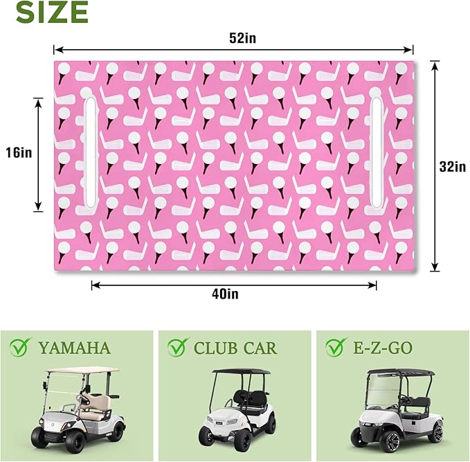 Golf Cart Seat Covers Club Car Golf Cart Accessories for Men Women Golf Carts Seat Towel Blanket 2-Seat Golf Cart Decorations