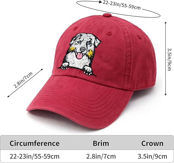 Pet Dog Lover Gifts,Embroidered Dog Baseball Hats for Men Women Dad Mom