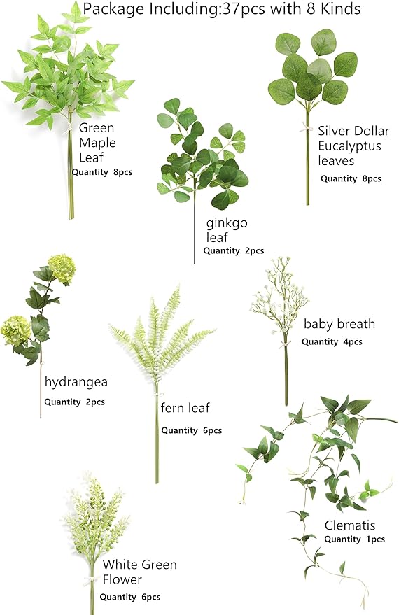 Serra Flora Artificial Greenery Stems Box Set, - Image 3