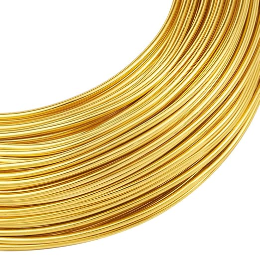 Fashewelry 114 Feet 10 Gauge Aluminum Wire Gold Bendable Metal Craft Wire - Image 3