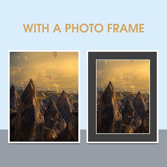 HOTUO 10 Pack Black 11x14 Picture Frame Mats, Pre-Cut 11x14 Picture Mats - Image 5