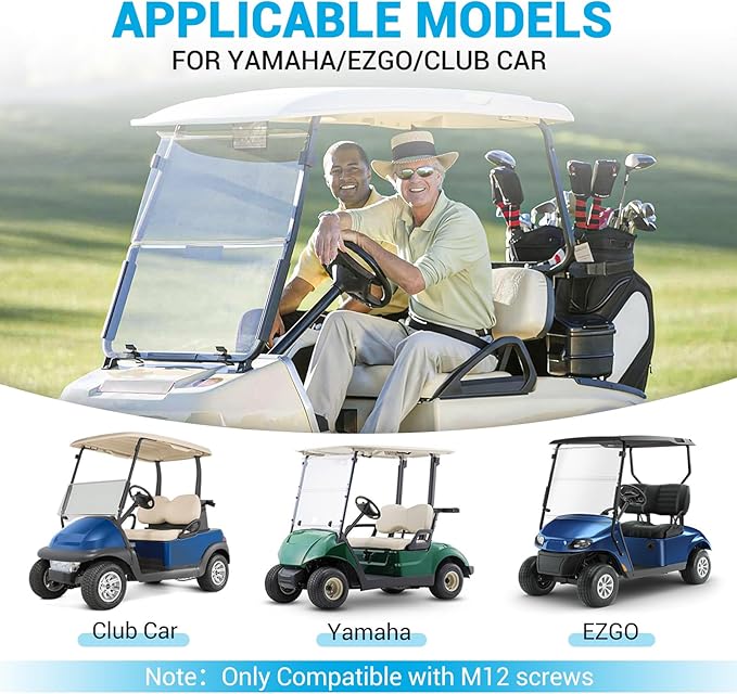 78.74" Retractable Golf Cart Seat Belts, Universal Golf Cart Seat Belts Kit Suitable for Club Car Yamaha EZGO Golf Carts, Extra-Long Golf Cart Seat Belt-2 Set