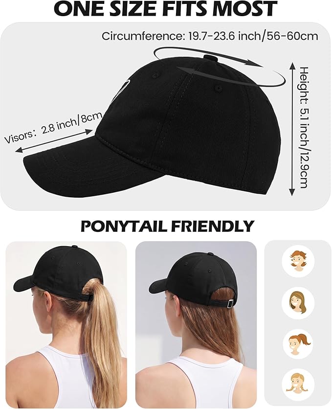 American Trends Womens Baseball Caps Cute Heart Dad Hat, Adjustable Cotton Unisex Cap for Workout, Golf & Everyday Wear