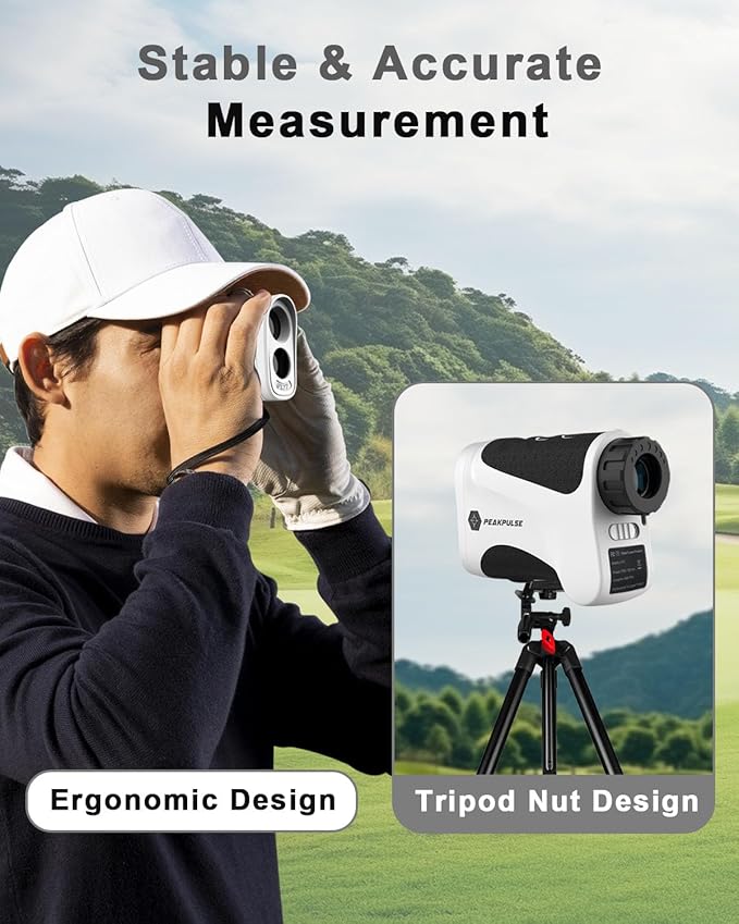 Golf Range Finder 650 Yards RangeFinder Golfing High Clarity Display 6X Magnification 0.5 Yard Accuracy Pin Seeker Easy to Use Simple