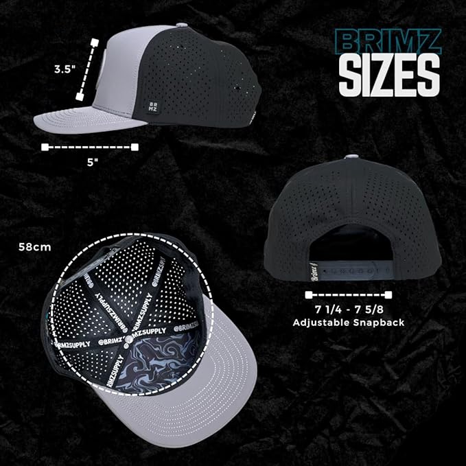 BRIMZ Outdoor Performance Hat - Water & Sweat Resistant Hats - Breathable & Moisture-Wicking Snapback