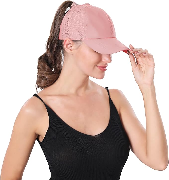 ZTL Women's High Ponytail Baseball Cap Performance Running Hat Quick Dry Mesh Sports Cap Unstructured Dad Trucker Hats