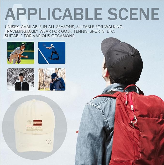 U.S. 250th Anniversary 250 Years Freedoms 1776-2026 Baseball Hats Funny