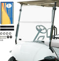 Golf Cart Clear Windshield for Yamaha G29/Drive 2007-2016, Acrylic Fold Down Windscreen, Impact Resistant and Shatterproof