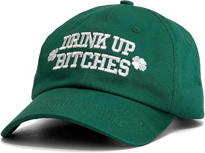 St Patricks Day hat Green Baseball Cap Shamrock Embroidered for man Women Funny