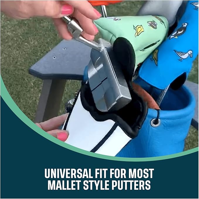 Premium Magnetic Mallet Putter Headcover | Waterproof Synthetic Leather Mallet Putter Cover for Scotty Cameron, Odyssey, Taylormade, Titleist | Durable Club Protection