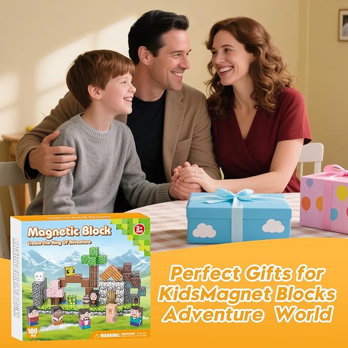 Magnetic Blocks, Magnetic Building Blocks Gryxpox, Magnet Tiles - Image 6