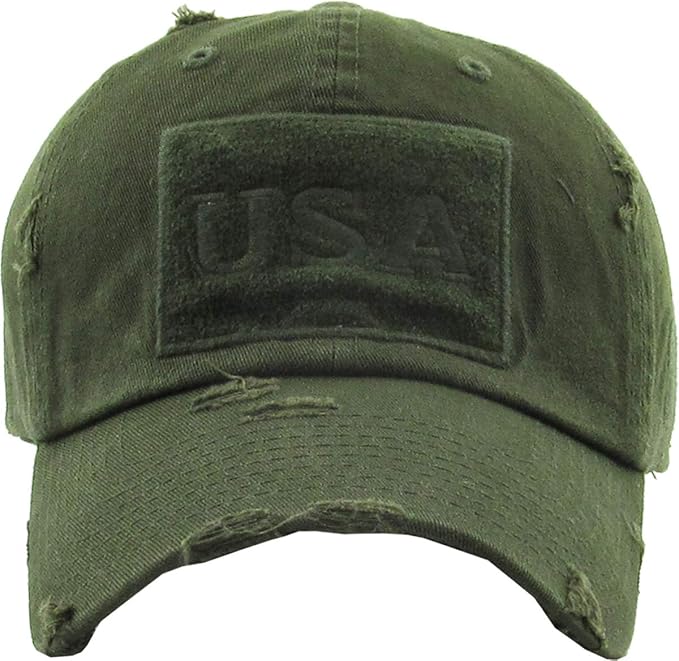 KBETHOS Flag USA America Military Thin Blue Line Thin Red Line Vintage Distressed Baseball Cap Dad Hat Unisex Adjustable…
