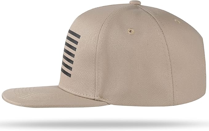 UALON Baseball Cap, Snapback Trucker Hat for Men & Women with American Flag and Adjustable, Breathable Mesh, Flat Bill Hats
