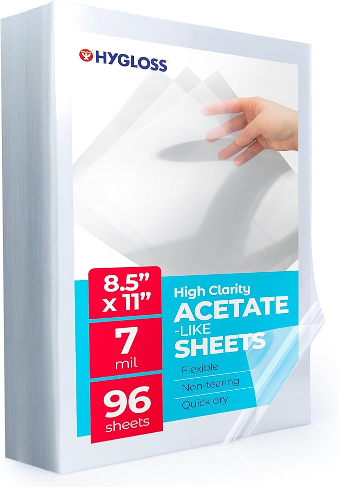 Hygloss 8.5" x 11" Acetate Paper by HyglossProductsInc