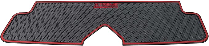 Xtreme MATS Golf Cart Floor Mat for Rear Seat Kits & Rear Facing Foot Rests - Fits Select ICON Backseat Kits (2021+) - Red Trim