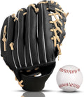 Baseball Glove + Ball Sets, Softball Glove, Baseball Mitt, 10.5''-12.5'' for Youth/Adult Training and Beginner Play, Synthetic Leather Softball Mitt