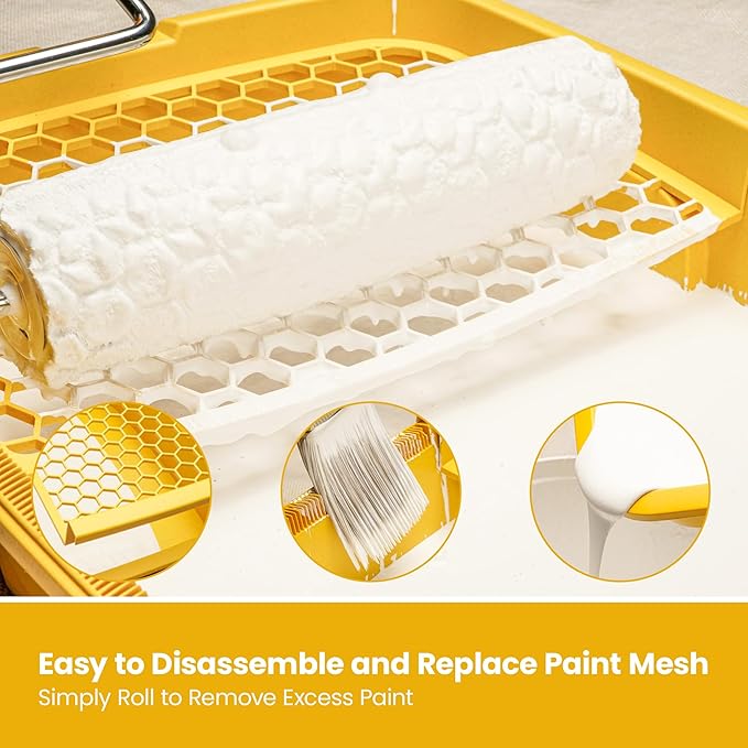 Voomey Professional Paint Roller Kit 22 Pcs, 9-Inch Upgraded Paint Roller - Image 5