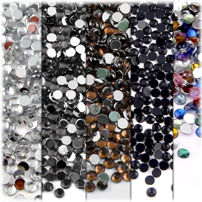 The Crafts Outlet 5-PK Set, Round 3mm Rhinestones - Image 3