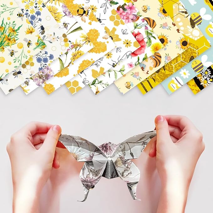 Mifuner 10 Pack/Sets Origami Paper Kit Double Sided 6 Inch Japanese Chiyo - Image 4