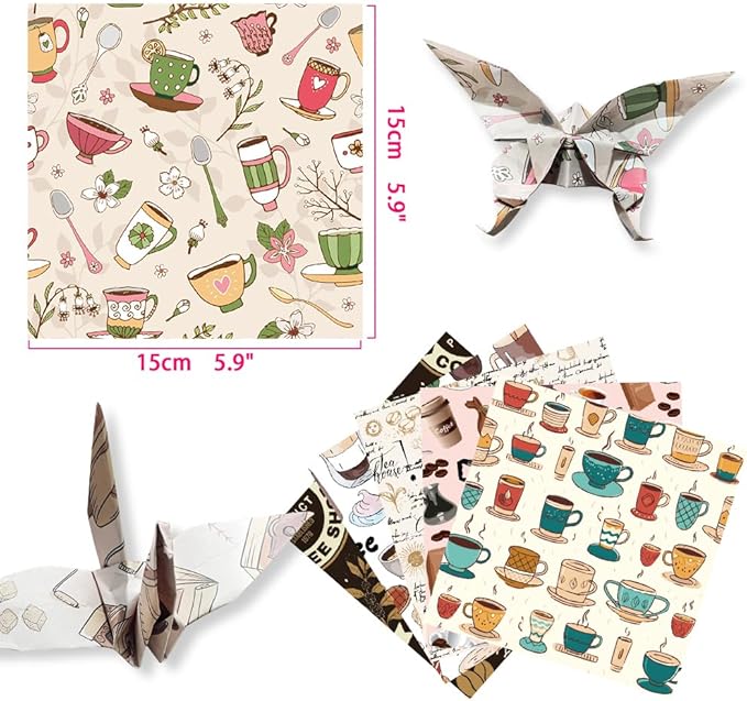 Square Origami Paper 6x6 Double Sided 50 Sheets 50 Colors 70GSM Origami Kit - Image 2