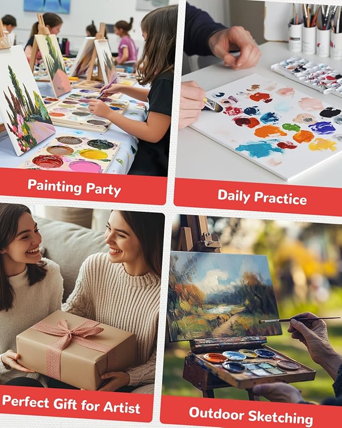Canvas Boards for Painting 72 Pack, 9x12 Inch Painting Canvas Panels, 100% - Image 6