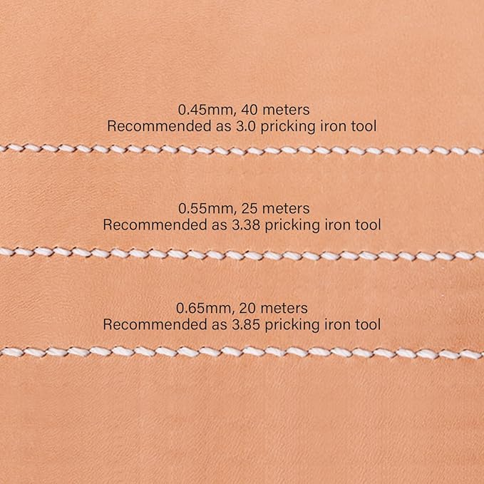 WUTA Leather Waxed Thread Round Polyester Sewing Threads Leather Craft Hand - Image 3