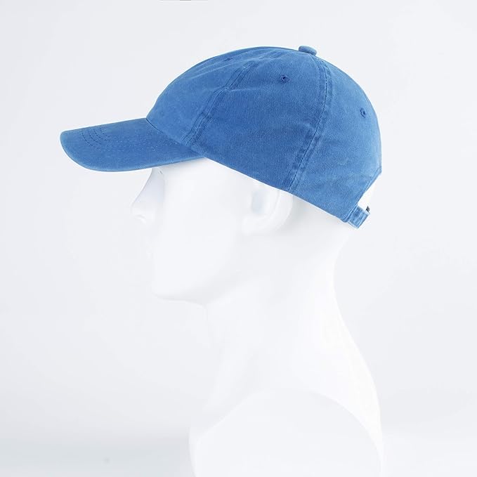 LANGZHEN Unisex Baseball Cap 100% Cotton Fits Men Women Washed Denim Adjustable Dad Hat