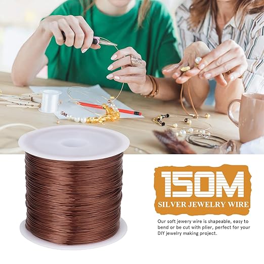 492FT Jewelry Wire 32 Gauge Tarnish-Resistant Copper Beading Wires Roll Bulk - Image 2