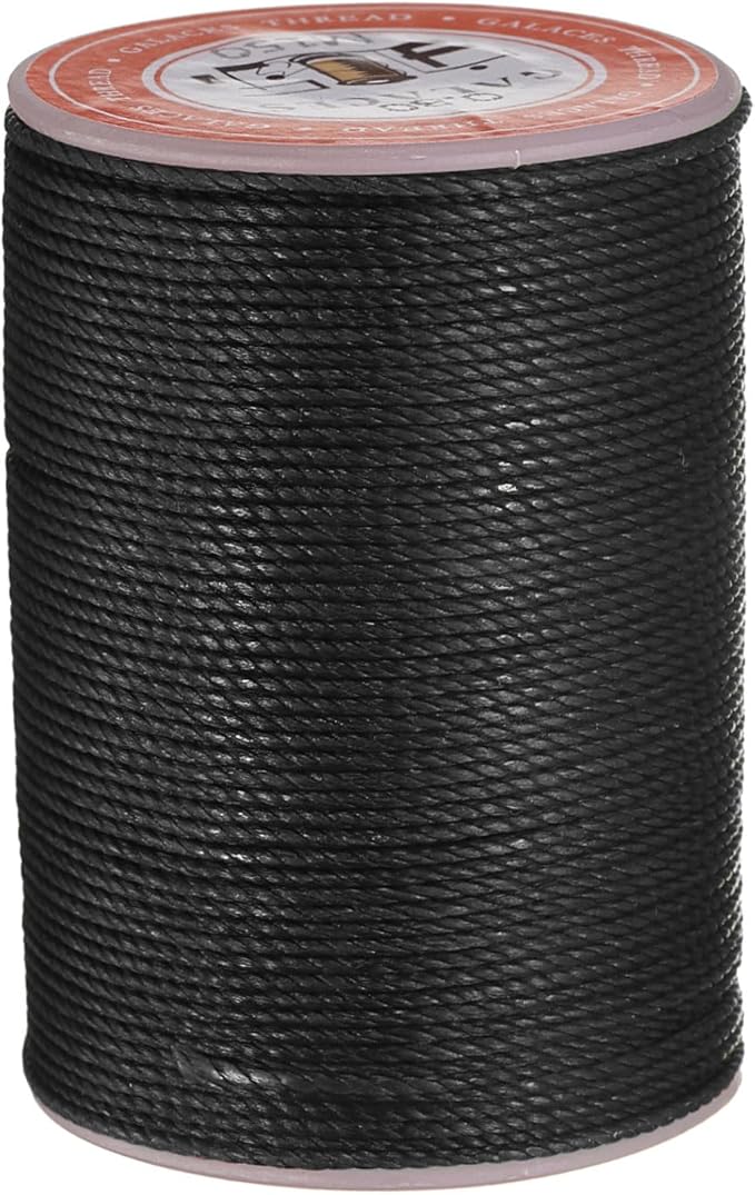 uxcell Round Leather Sewing Waxed Thread, 55m / 60 Yards Wax Polyester String by uxcell