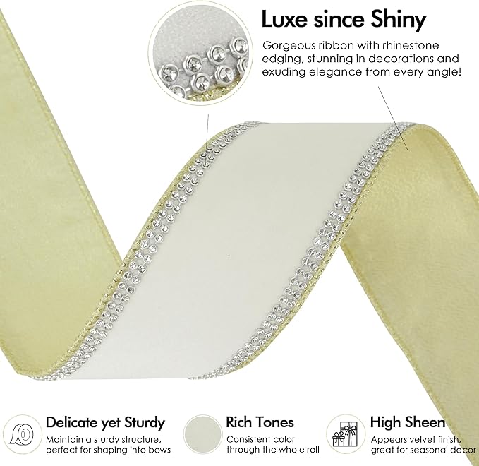 MEEDEE Gold & White Velvet - Image 3