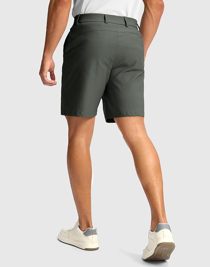 G Gradual Men's Golf Dress Shorts 5"/ 7"/ 9" Stretch Casual Work Flat Front Shorts for Men with 3 Pockets Quick Dry