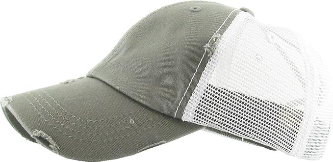 Classic Plain Ponytail Messy High Bun Headwear Adjustable Cotton Trucker Mesh Glitter Hat Baseball Cap