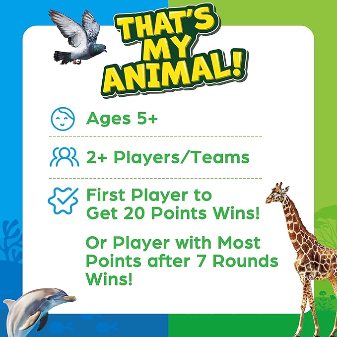 BenBen Guess Animal Card Games for Kids Family, 100 Cards, Educational Board - Image 7