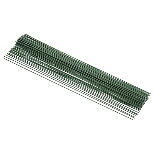 PATIKIL 16 Gauge 16" Floral Stem Wire, Dark Green by PATIKIL