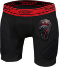 Youper Boys Youth Padded Sliding Shorts with Soft Protective Athletic Cup for Baseball, Football, Lacrosse