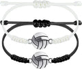 SmileBelle 2 PCS Sport Bracelets, Graduation Bracelets Volleyball Soccer Gifts Baseball Basketball Bracelet Football Jewelry for Son Daughter Fans as Sport Accessories Jewelry