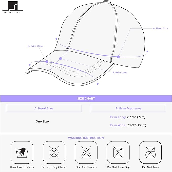 Cotton Baseball Cap Dad Hat – Washed Low Profile Adjustable Hat for Men Women Casual Outdoor Running Golf