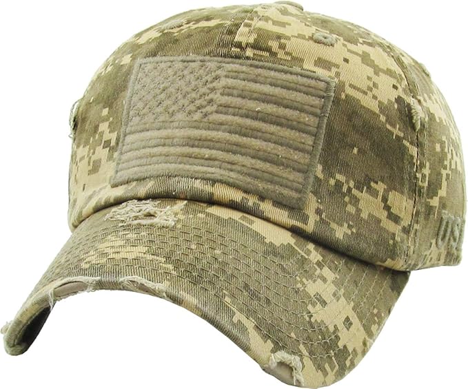 KBETHOS Flag USA America Military Thin Blue Line Thin Red Line Vintage Distressed Baseball Cap Dad Hat Unisex Adjustable…