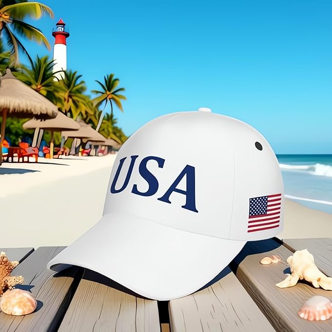 USA Flag Baseball Cap American Patriotic Trucker Hat Father Dad Mother Mom Adjustable Sportswear Hat for Men Women Adults
