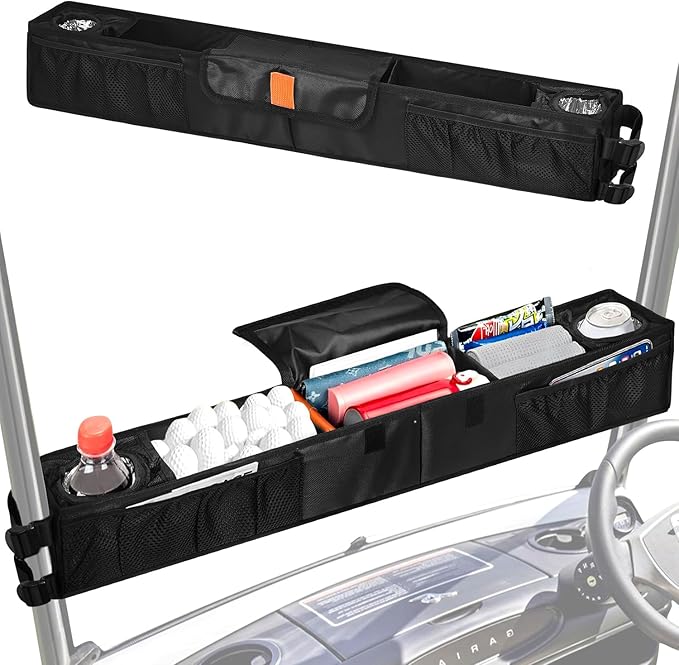 Grekos Golf Cart Inner Storage Tray, Upgraded 1680D Golf Cart Front Storage Basket