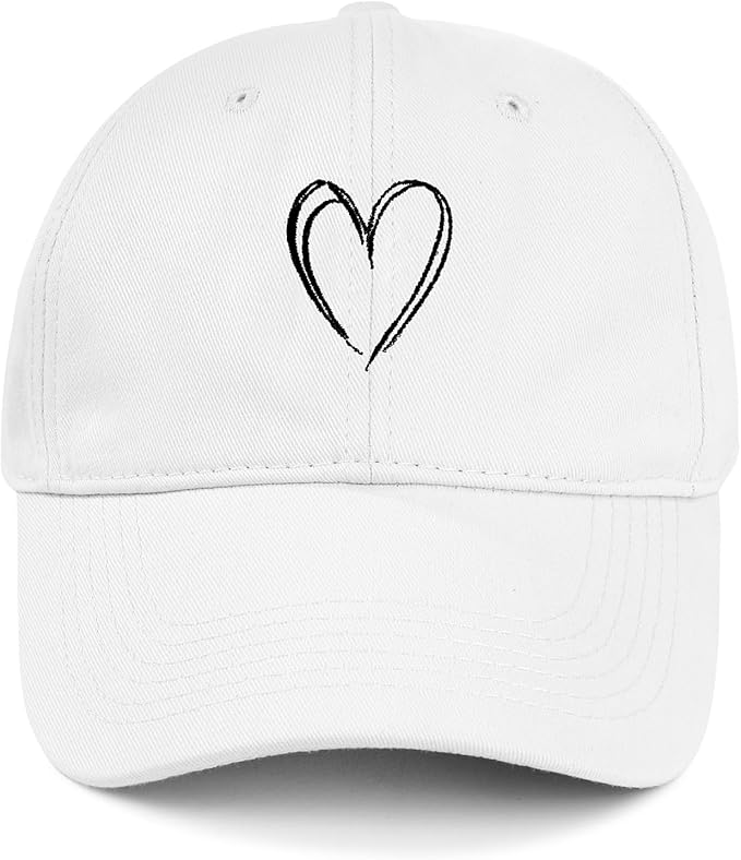 American Trends Womens Baseball Caps Cute Heart Dad Hat, Adjustable Cotton Unisex Cap for Workout, Golf & Everyday Wear