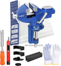 Golf Club Grip Kit, Golf Grip Removal Tool-Inlcudes Golf Grip Vise Clamp, 15 Pcs of Double-Sided Tape, Hook Knife for Regripping Golf Grips, Tape Stripping Tool