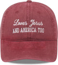 Faith Christian Patriotic Embroidered Baseball Cap, Vintage Cotton Dad Hat for Men Women, Birthday