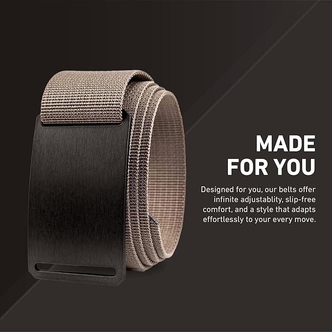 GRIP6 Classic Belt - 1.5-Inch Adjustable Nylon Belts - Versatile Lifestyle and Tactical Belt for Men and Women