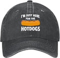 I'm JUST HERE for The Hotdogs Hats for Men Baseball Caps Trendy Washed Workout Hats Light Weight
