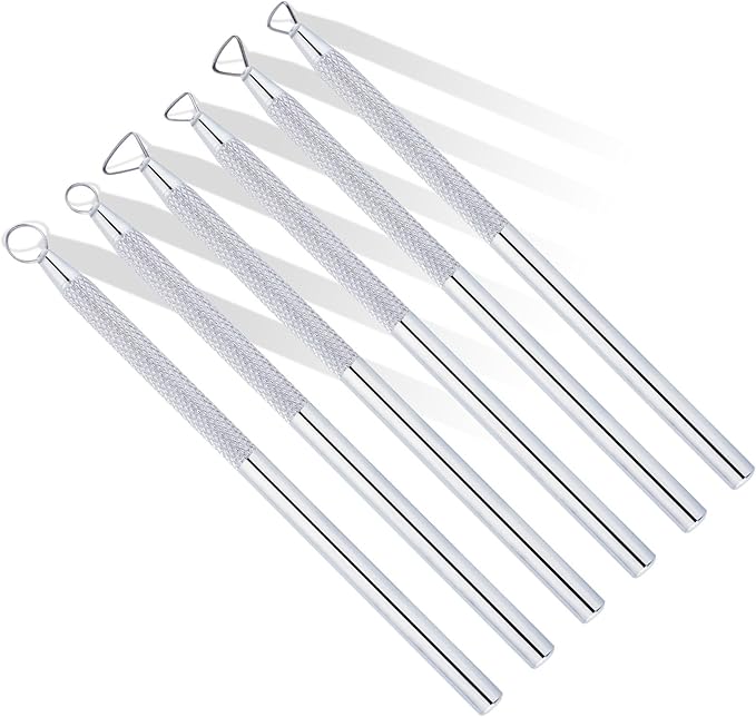 6Pcs Clay Tools Pottery Tools Clay Sculpting Tools Mini Ribbon Cutter Metal by Glamorway