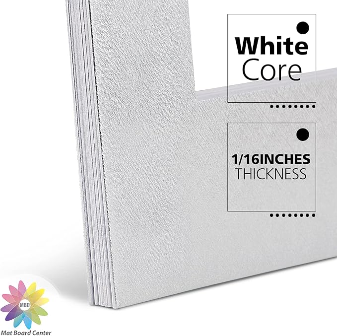 Mat Board Center, 11x14 Silver Color Mats - Image 8