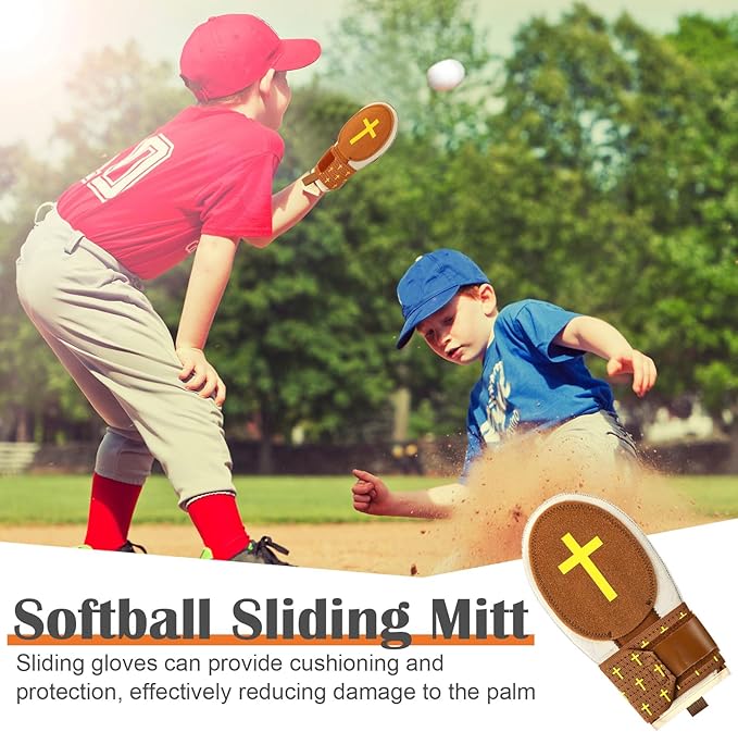 Geyoga Christian Sliding Mitt Cross Baseball Softball Religious Glove Sliding Mitt Baseball Guard Accessories and Protective Gear Left/Right Hands - Hand and Wrist Protection